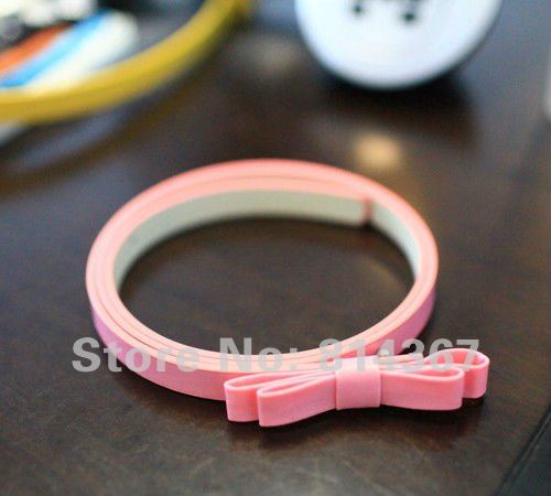 You pick!! 7color Fashion Women Colored Double Bow Soft PU Leather Belt Skinny Belt FA-0004