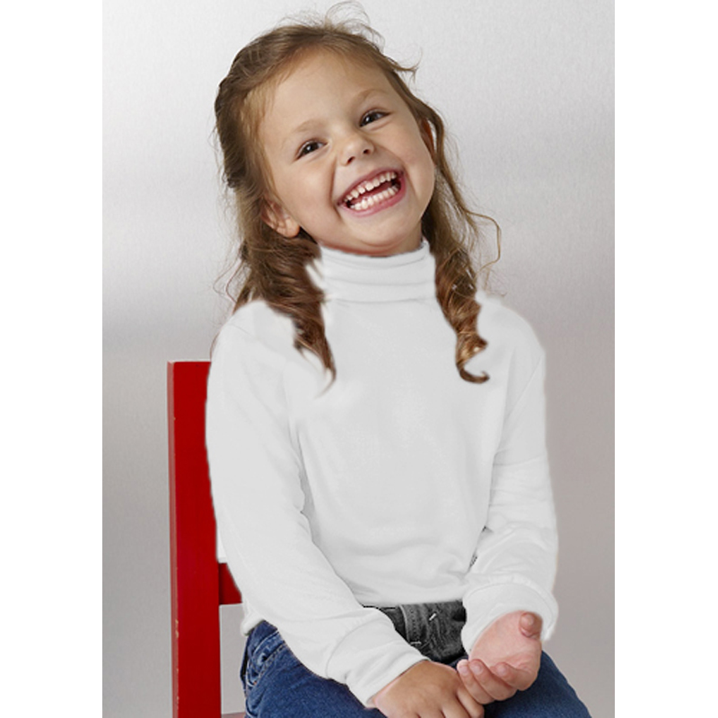 Yousilk wire mulberry silk female child turtleneck solid color long-sleeve thermal top basic shirt
