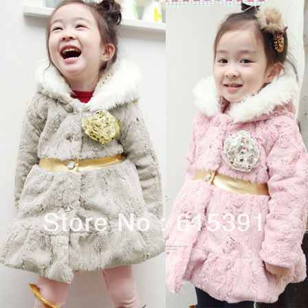 YOYO Professional childrens clothing Free shipping winter fashion girls cashmere trench thickening overcoat wadded jacket