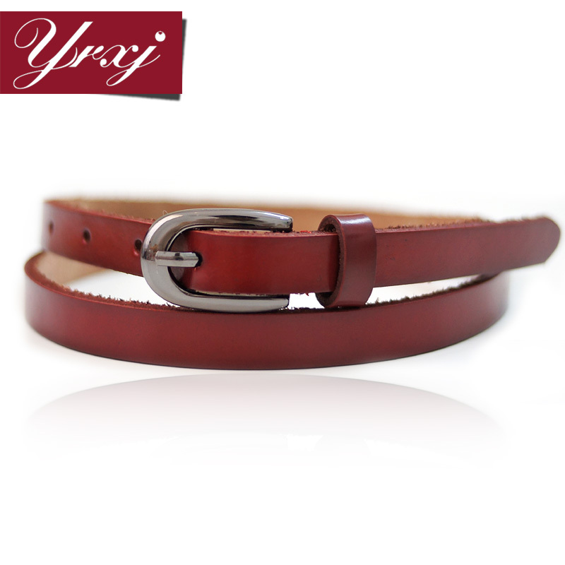 Yrxj all-match cowhide strap fashion genuine leather Women glossy women's a102 thin belt