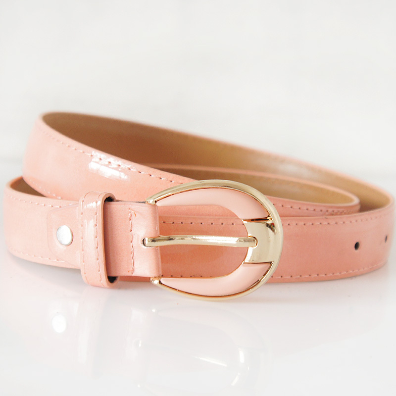 Yrxj candy color fashion all-match japanned leather women's belt all-match Women strap casual z1368