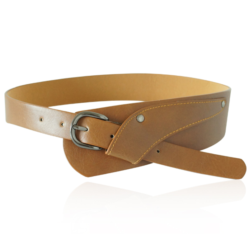Yrxj genuine leather irregular decoration belt female wide belt cummerbund strap fashion all-match yf175