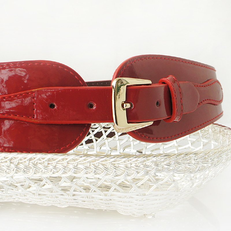 Yrxj genuine leather strap decoration pin buckle irregular fashion wide belt female japanned leather all-match z1230