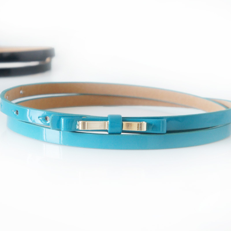 Yrxj japanned leather candy color thin belt female all-match fashion decoration strap Women fs1190