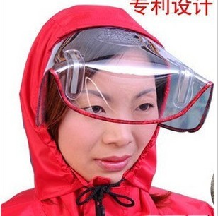 Ys-838 big hat brim singleplayer electric bicycle poncho motorcycle poncho raincoat plus size thickening