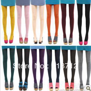 YWJR1154 Free Shipping Stockings High Quality Multicolour Candy Plus Crotch Pantyhose Socks Ladies Sexy Stockings Tight