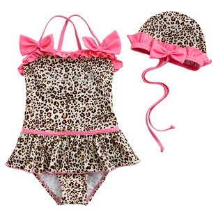 YY-115,free shipping,new style baby swimwear fashion girl leopard print bikini summer children's swimsuit wholesale and retail