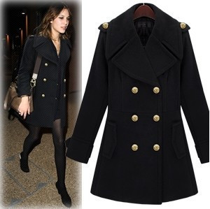 [YZ033british style ]high fashion women's winter autumn outerwear,woolen trench, wool &blends coats jackets free shipping