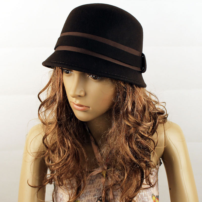 Yzstyle cashmere fedoras fashion quality flat fedoras female hat