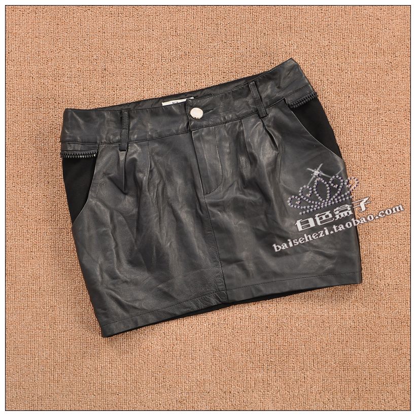 Z 2013 ncn 178h genuine leather material sweatshirt bag skirt half-skirt z