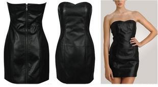 Za a sexy slim small leather skirt tube top dress tube top dress
