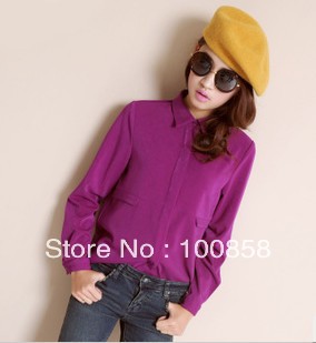 zc10005 Top Quality 180gsm Thick Viscose Plain Ladies Elegant Blouse