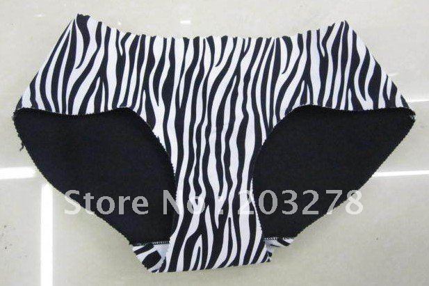 zebra striped padded underwear seamless padded hip enhancer briefs designer panties butt enhancer underpants S M L XL