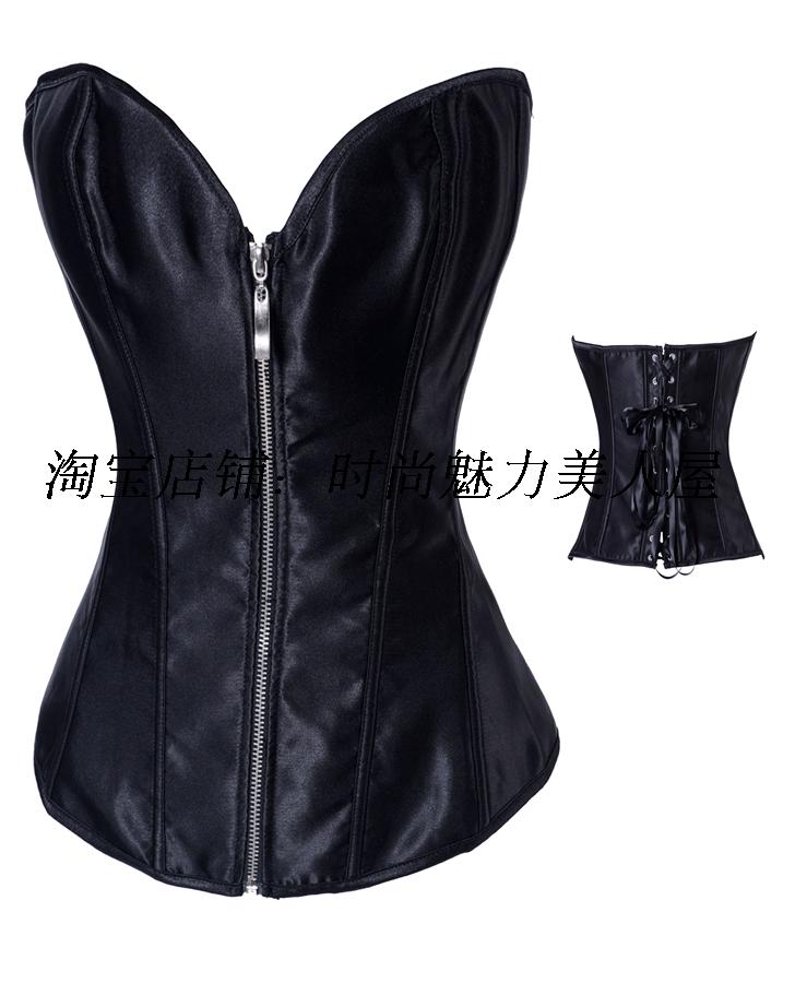 Zipper style goths shapewear basic underwear women's underwear 8942