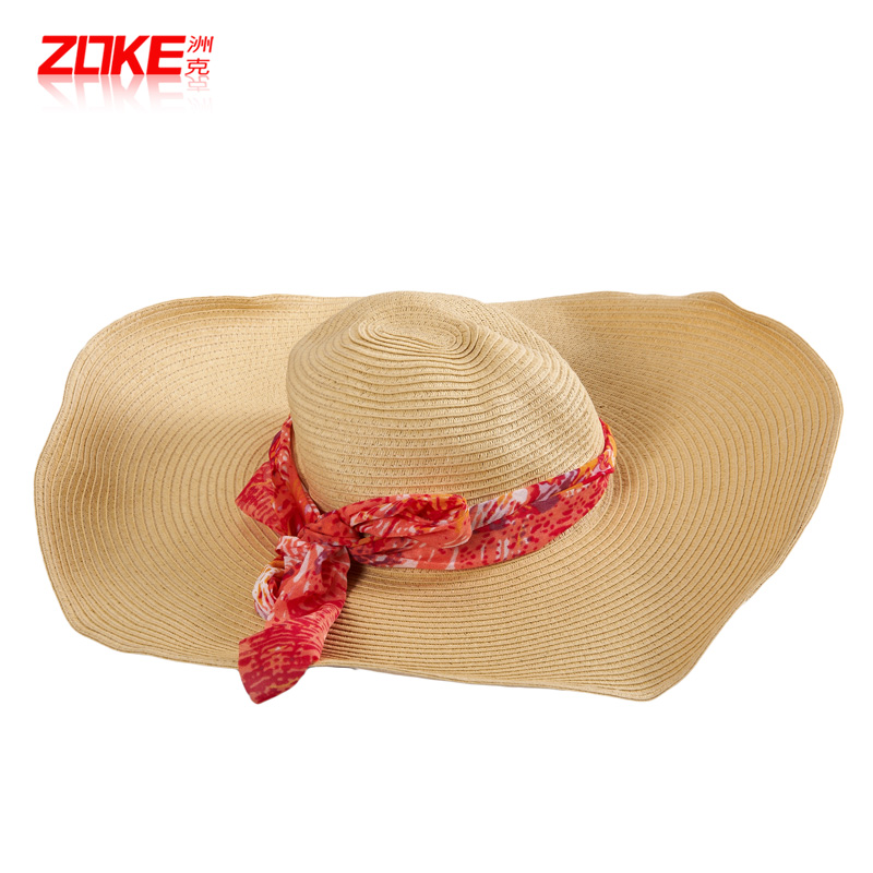 Zoke 2013 women's beach hat big along the cap fashion female large brim straw braid hat