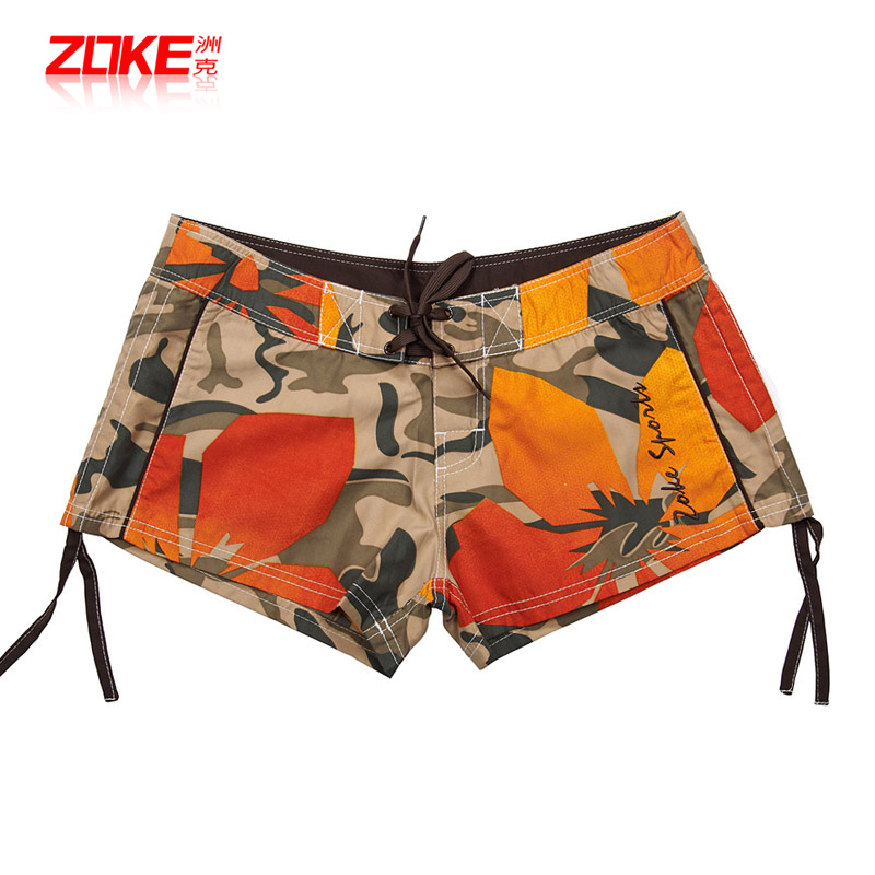 Zoke Women's quick-drying pants beach shorts fashion capris beach pants