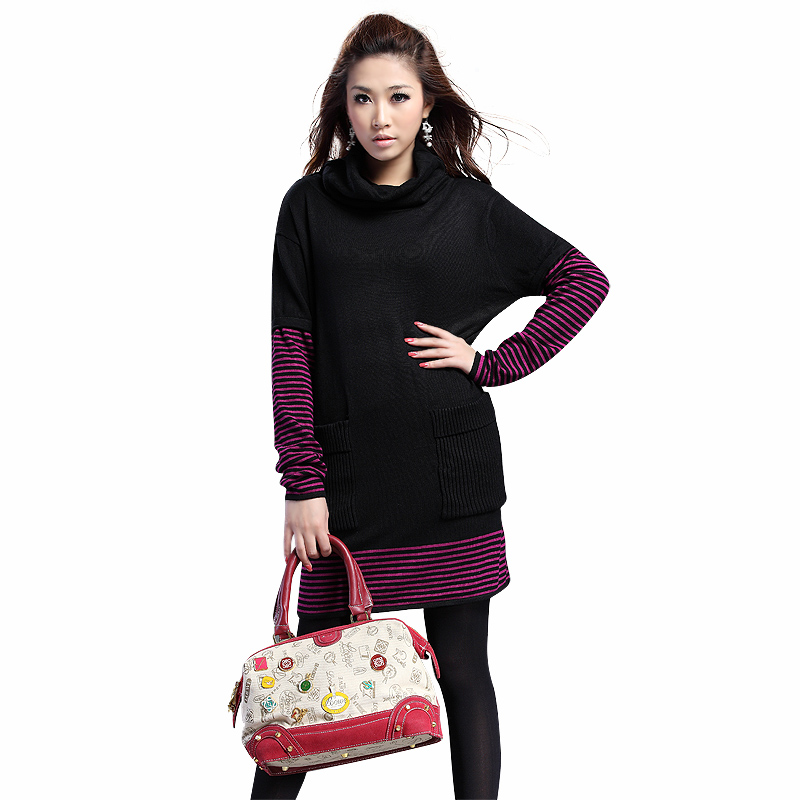 Zuoxi autumn and winter women thickening loose sweater outerwear double pocket 5012