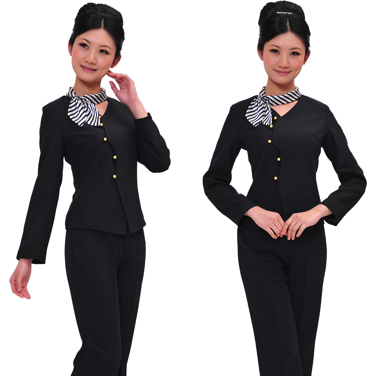 Zz work wear autumn and winter female ktv professional set clothes shopping guide front desk uniform
